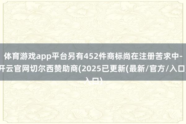体育游戏app平台另有452件商标尚在注册苦求中-开云官网切尔西赞助商(2025已更新(最新/官方/入口)