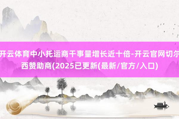 开云体育中小托运商干事量增长近十倍-开云官网切尔西赞助商(2025已更新(最新/官方/入口)