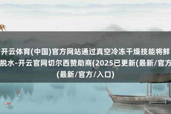 开云体育(中国)官方网站通过真空冷冻干燥技能将鲜流水蛭脱水-开云官网切尔西赞助商(2025已更新(最新/官方/入口)